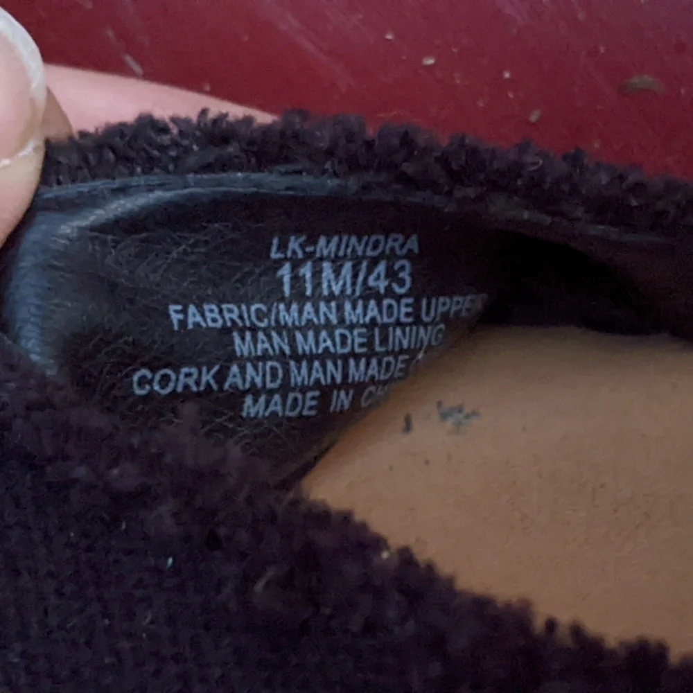 Lucky Brand Women's Black Wedge Espadrille Sandals with Buckle Size 11